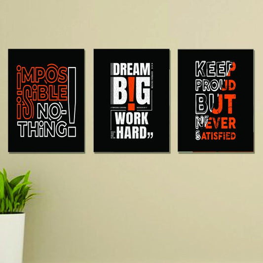 Set Of 3 Wall Art Wooden Photo Frames For Wall Decor