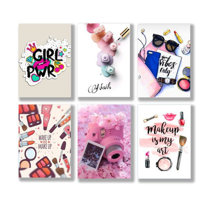 Six Girlish wall art with quotes – cute inspirational typography on MDF – chic home décor piece