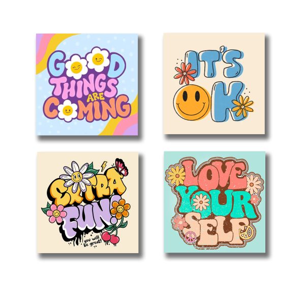 4 Inspirational minimal quote wall art – premium MDF painting – modern interior decoration